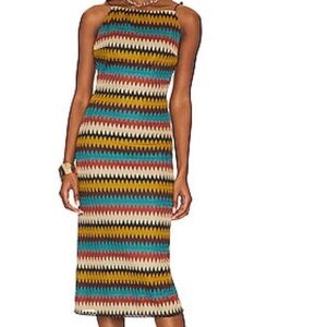 House of Harlow 1960 Zigzag Pattern Midi Dress